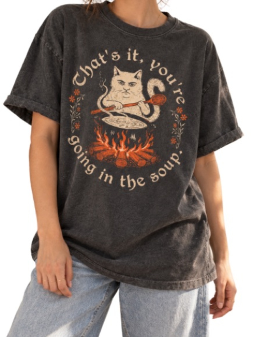 Weird Medieval Cat Shirt, Weirdcore Cat Shirt, Funny Witchy Tee, Renaissance Tee